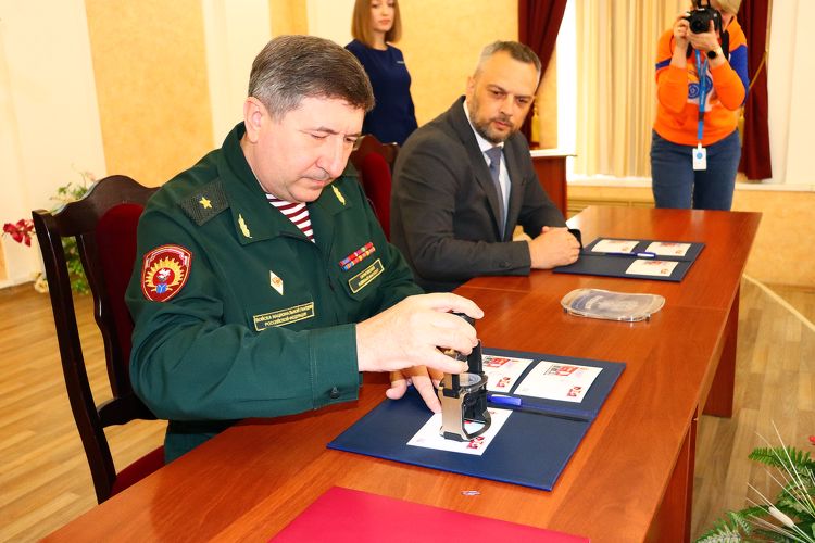 18 мая 2022 года в военном институте состоялась торжественная церемония гашения юбилейной почтовой карточки