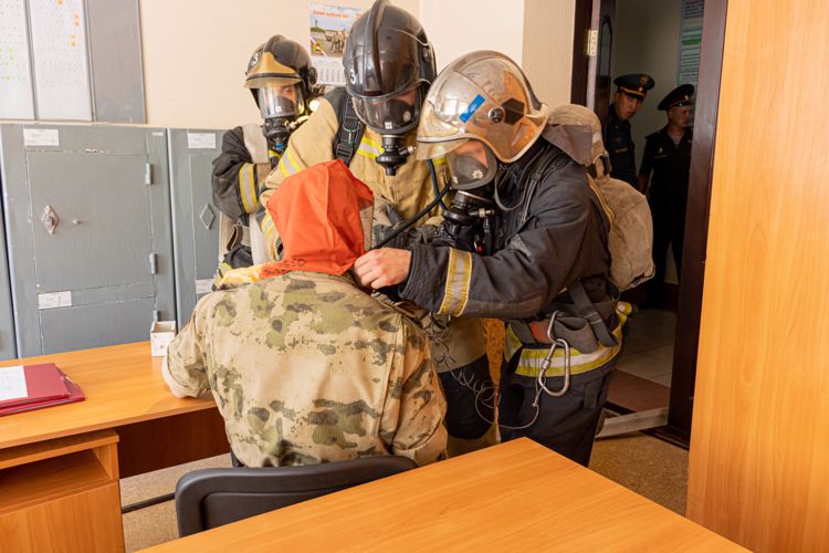 31 июля 2023 года на базе военного института прошла пожарно-тактическая тренировка