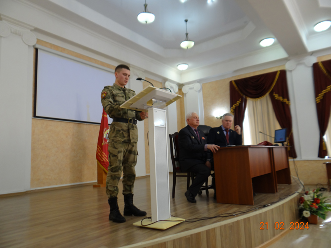 21 февраля 2024 года ветераны военного института провели собрание