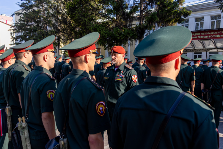 29 июля 2024 года в военном институте провели проверку готовности формы одежды и опрос военнослужащих
