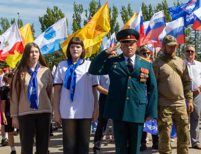22 августа 2024 года военнослужащие военного института приняли участие в торжественном мероприятии, посвященном Дню Государственного флага Российской Федерации