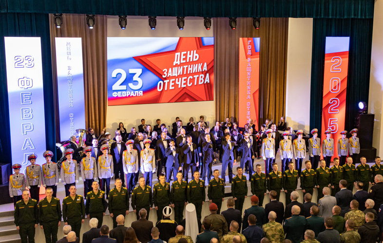 21 февраля 2025 года личный состав военного института принял участие в торжественном мероприятии 