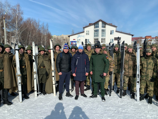 22 февраля 2025 года военнослужащие военного института приняли участие в Лыжне России
