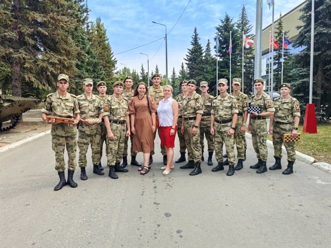 18 июля 2025 года военнослужащие военного института посетили Музей  боевой и трудовой славы