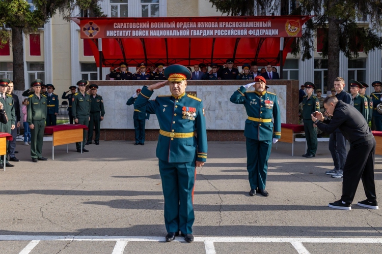 6 сентября 2025 года курсанты Саратовского военного ордена Жукова Краснознаменного института войск национальной гвардии приняли Военную присягу
