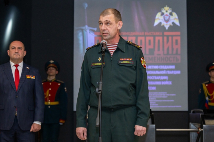 29 января 2026 года военнослужащие военного института приняли участие в открытии масштабной мультимедийной выставки «Росгвардия. История и современность»