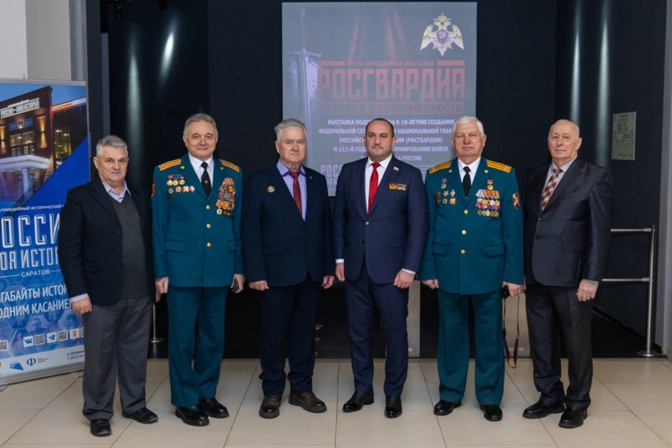 29 января 2026 года военнослужащие военного института приняли участие в открытии масштабной мультимедийной выставки «Росгвардия. История и современность»