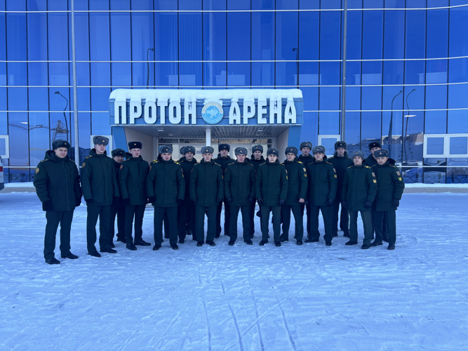24 января 2026 года военнослужащие военного института посетили матч Чемпионата России по волейболу