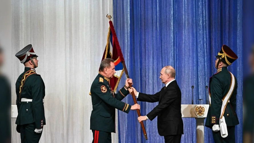 27 марта 2026 года военнослужащие военного института приняли участие в торжественном мероприятии в Кремлевском Дворце