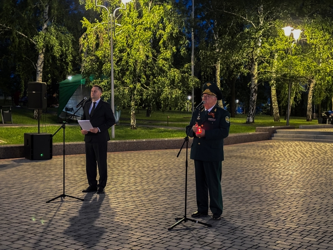 22 июня 2026 года военнослужащие военного института приняли участие в акции «Свеча памяти»  