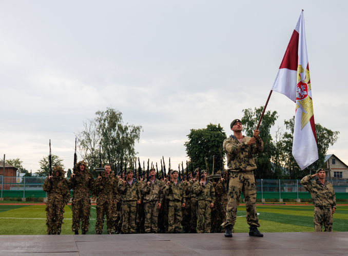 23 июля 2026 года военнослужащие военного института приняли участие в открытии стадиона ФК «Витязь» в городе Марксе ⚽️🏟️  