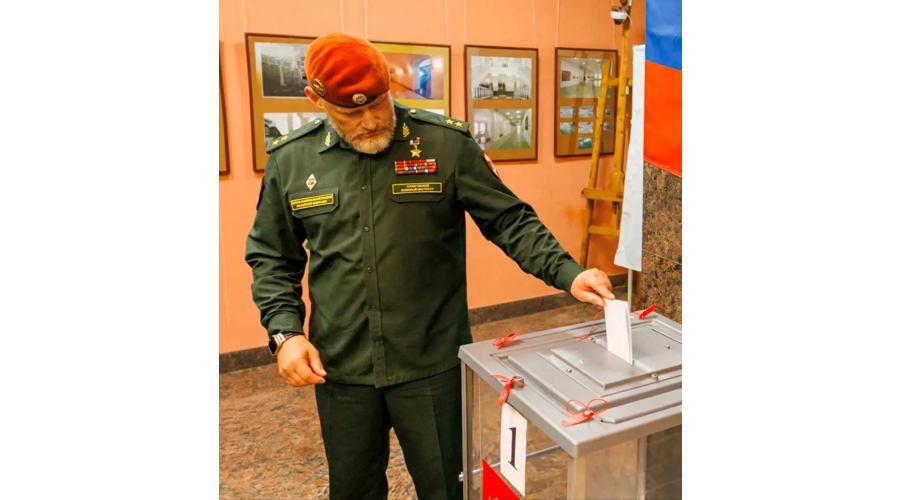 Личный состав военного института принял участие в выборах депутатов Государственной Думы